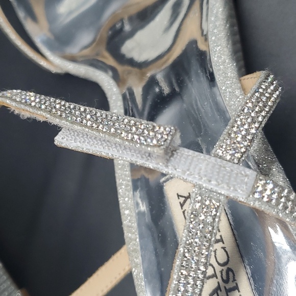 Badgley Mischka Unity Wedge Wedding Bridal Party Sandal Size 12 - Picture 8 of 13